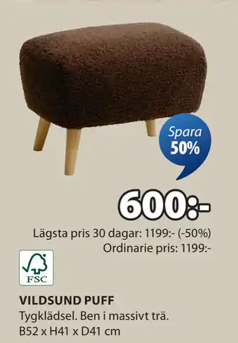 JYSK VILDSUND PUFF oferta