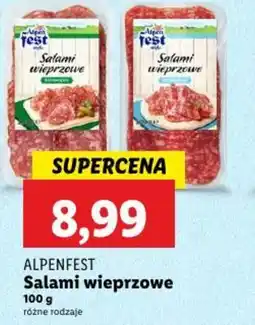 Lidl Alpenfest salami wieprzowe oferta