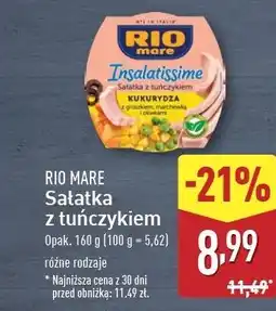 ALDI Sałatka z tuńczykiem kukurydzą Rio Mare Insalatissime oferta