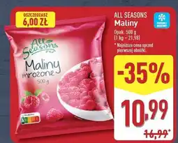 ALDI Maliny mrożone All Seasons oferta