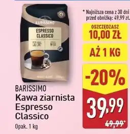 ALDI Kawa Barissimo Espresso Classico oferta