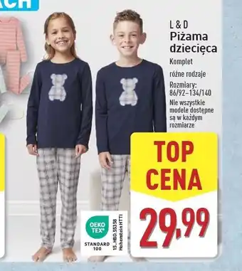 ALDI Piżama dziecięca 86/92-134/140 L&D oferta