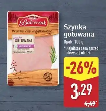 ALDI Szynka gotowana Balcerzak oferta