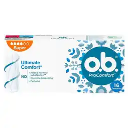 Drogerie Laboo O.B. ProComfort Super Tampony 16 sztuk oferta