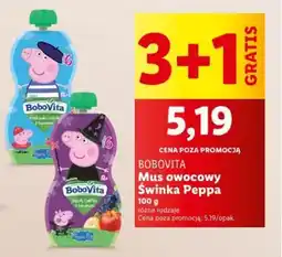 Lidl BOBOVITA Mus owocowy Świnka Peppa oferta