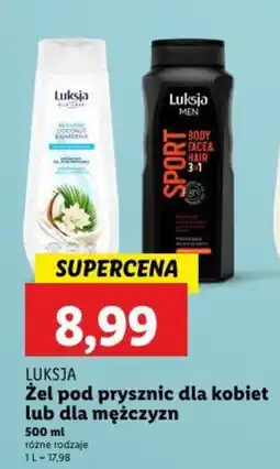 Lidl LUKSJA Żel pod prysznic dla kobiet lub dla mężczyzn oferta