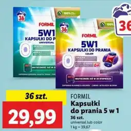 Lidl FORMIL Kapsułki do prania 5 w 1 oferta