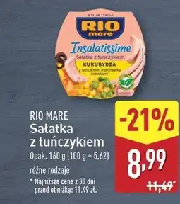 ALDI Sałatka z tuńczykiem z kukurydzą Rio mare insalatissime oferta