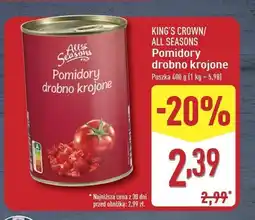 ALDI Pomidory krojone w kostkę All seasons oferta