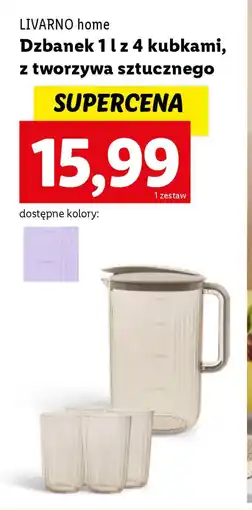 Lidl Livarno home dzbanek z 4 kubkami oferta