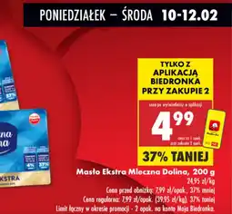 Biedronka Masło Ekstra Mleczna Dolina oferta