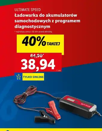 Lidl Ładowarka do akumulatorów z programem diagnostycznym Ultimate Speed oferta