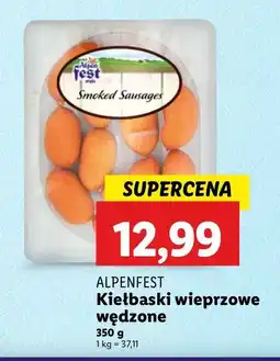 Lidl Kiełbaski wędzone wieprzowe Alpen Fest oferta