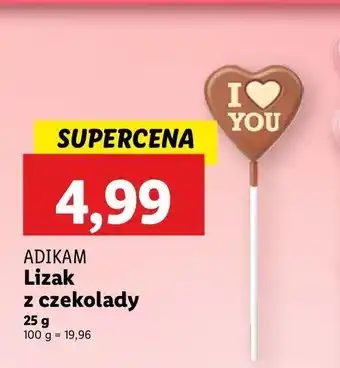 Lidl Lizak czekoladowy serce Adikam oferta