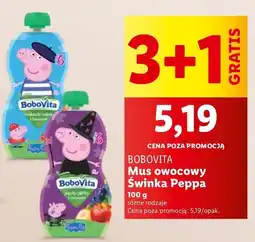 Lidl Mus jagody i jabłka z bananem peppa pig Bobovita oferta