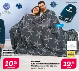 Netto dekorado XXL Maritime Kuscheldecke oferta