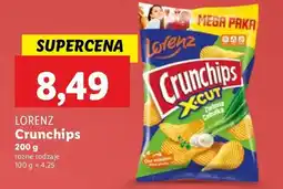 Lidl Chipsy zielona cebulka Crunchips x-cut Crunchips lorenz oferta