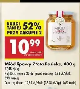 Biedronka Miód lipowy Złota pasieka oferta