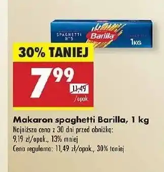 Biedronka Makaron spaghetti no 5 Barilla oferta