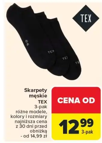 Carrefour Market Skarpety męskie TEX oferta