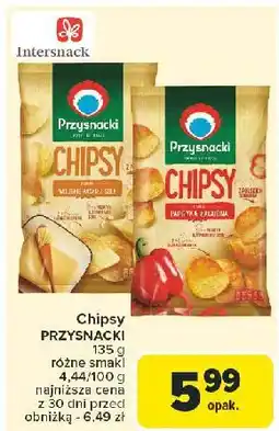 Carrefour Chipsy o smaku wiejskiego masła z solą Przysnacki oferta