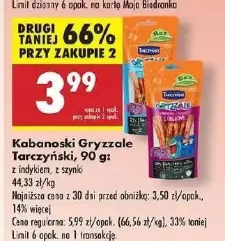 Biedronka Kabanosiki z szynki Tarczyński Gryzzale oferta