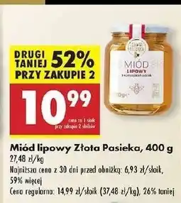 Biedronka Miód lipowy Złota Pasieka oferta