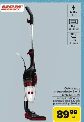 Carrefour Odkurzacz mod-39 Mpm Product oferta