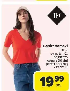 Carrefour T-shirt damski s-xl Tex oferta