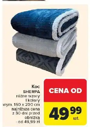 Carrefour Koc sherpa 150 x 200 cm oferta