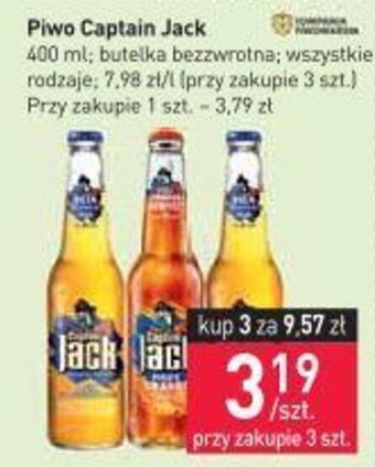 Stokrotka Piwo Captain Jack 400ml oferta