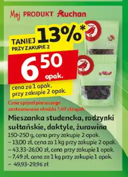Auchan Rodzynki sułtańskie Auchan oferta