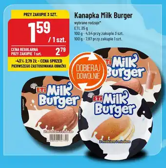 Polomarket Baton z mlekiem i z miodem Eti milk burger oferta