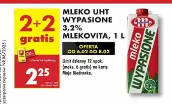 Biedronka Mleko 3.2% Mlekovita wypasione oferta