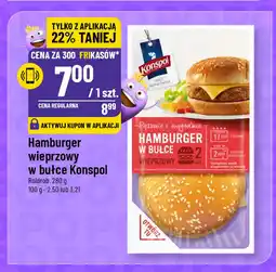 Polomarket Hamburger wieprzowy w bułce Konspol oferta