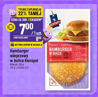 Polomarket Hamburger wieprzowy w bułce Konspol oferta