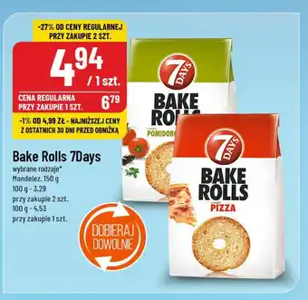 Polomarket Bake rolls pomidory oliwki i oregano 7 days bake rolls oferta