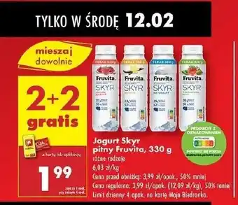 Biedronka Jogurt wanilia Fruvita skyr oferta