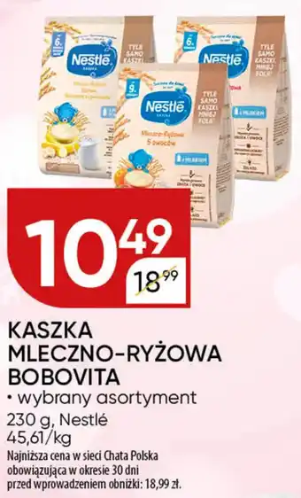 Chata Polska KASZKA MLECZNO-RYŻOWA BOBOVITA oferta