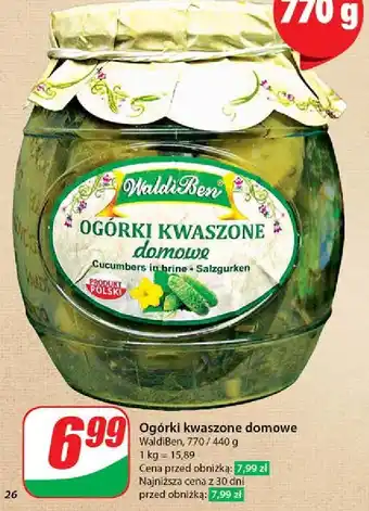 Dino Ogórki kwaszone domowe Waldiben oferta