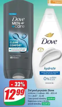 Dino Żel pod prysznic clean comfort Dove Men+Care oferta