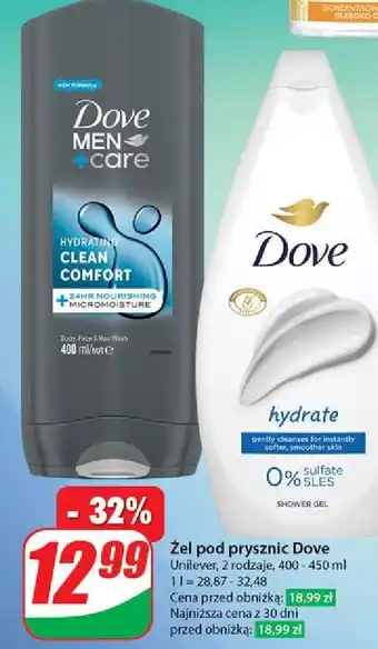 Dino Żel pod prysznic clean comfort Dove Men+Care oferta