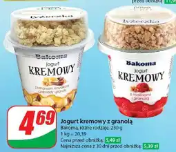 Dino Jogurt z bananami kawałkami czekolady i granolą Bakoma Kremowy oferta