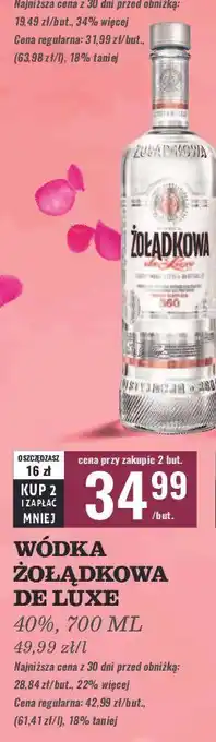 Biedronka Wódka Żołądkowa Gorzka De Luxe oferta