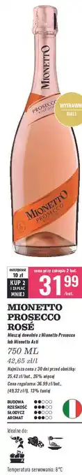 Biedronka Wino Mionetto Prosecco Rose oferta