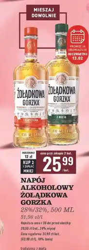 Biedronka Wódka Żołądkowa Gorzka Z Miętą oferta