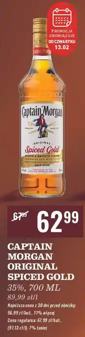 Biedronka Rum Captain Morgan Spiced Gold oferta