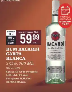 Biedronka Rum Bacardi Carta Blanca oferta