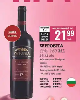 Biedronka Wino Witosha Premium Sweet Red oferta