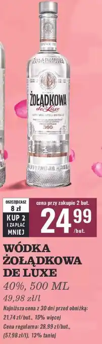 Biedronka Wódka Żołądkowa Gorzka De Luxe oferta